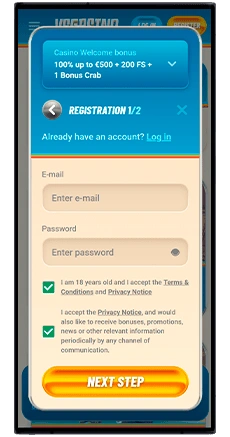 Vegasino Registrarsi